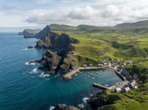Cooler island coastline in summer